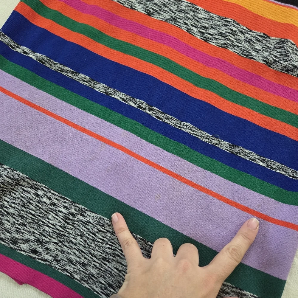 MILLY Rainbow Colorful Striped Women's Dress 10/12 Fitted Bodycon Pencil - Picture 9 of 13